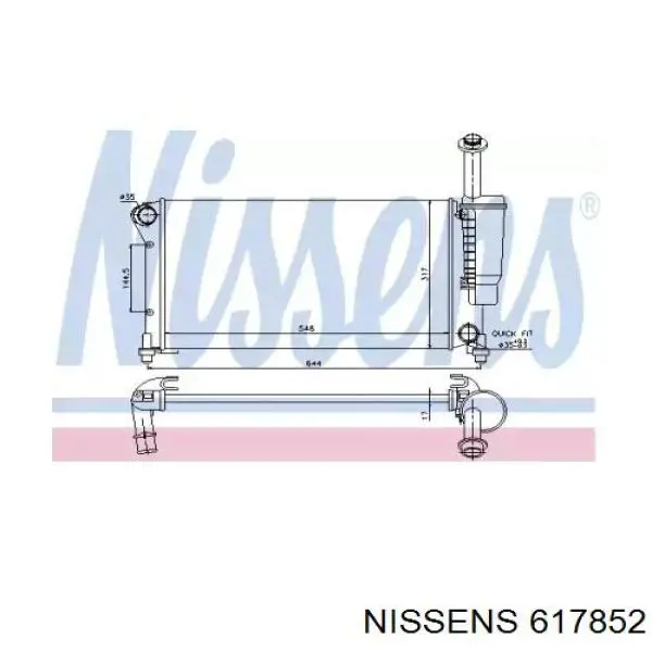 617852 Nissens радіатор охолодження двигуна