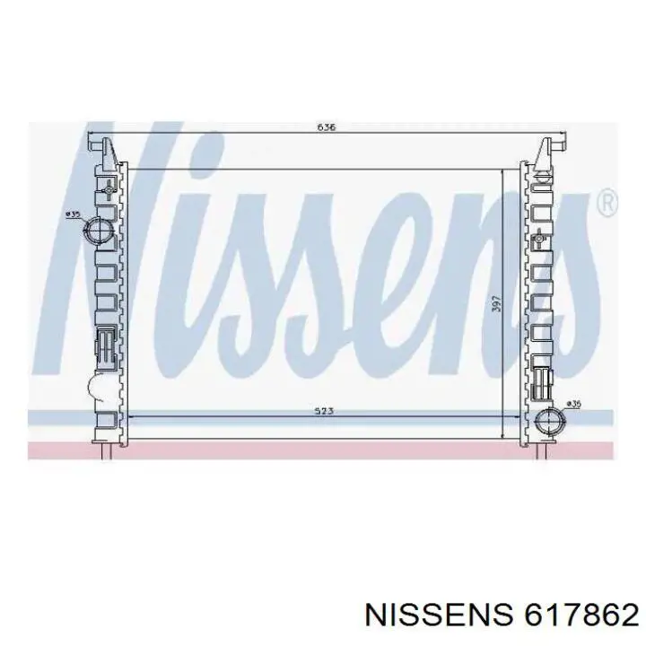 Радіатор охолодження Nissens 617862