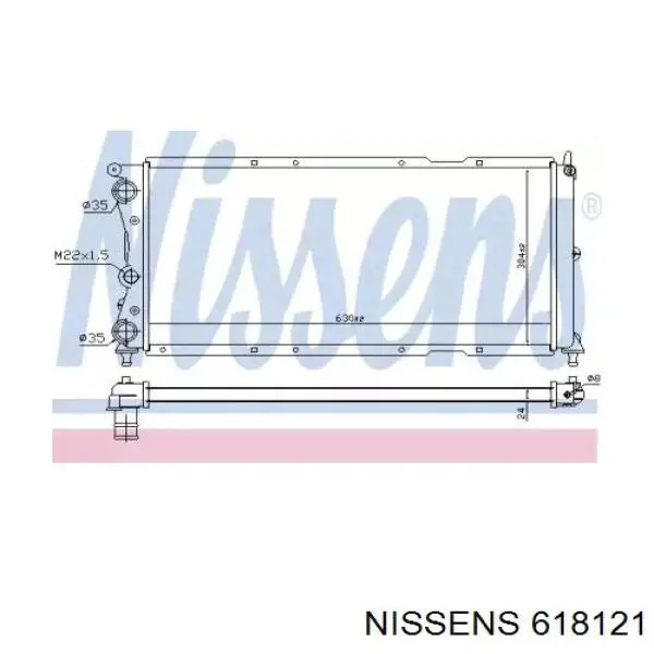 618121 Nissens Радіатор охолодження двигуна