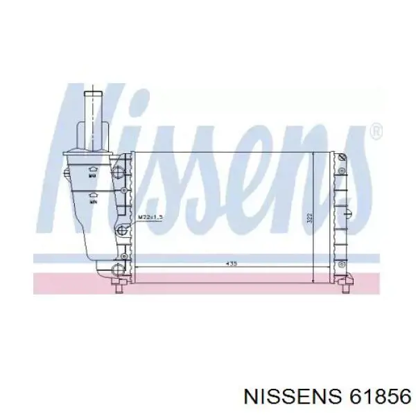 Купити 61856 Nissens Радіатор двигуна