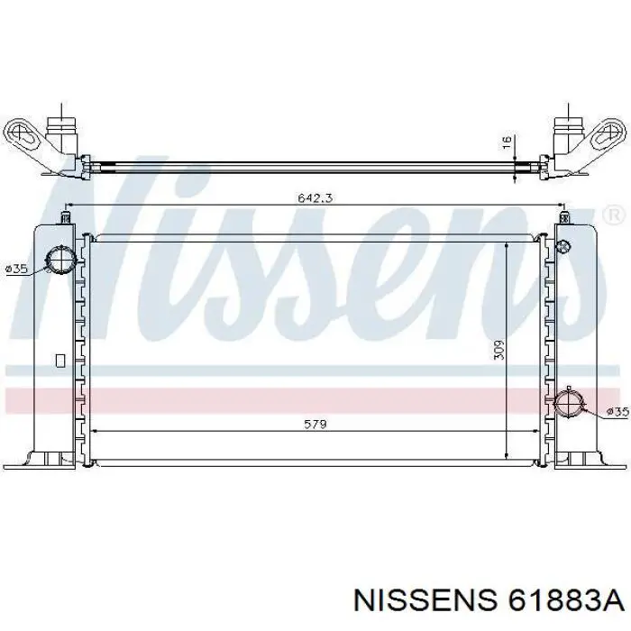 NIS61883A Nissens радіатор охолодження двигуна
