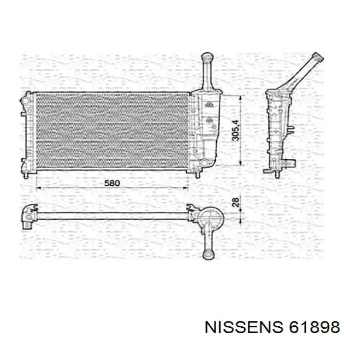Радіатор основний Nissens 61898 ціна, від 58.23 USD