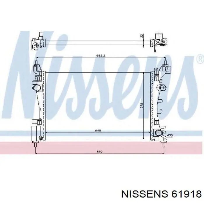 Радіатор 61918 Nissens