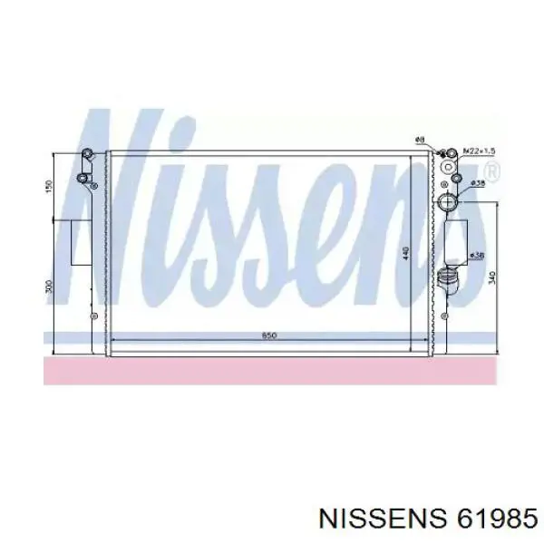 61985 Nissens Радіатор охолодження двигуна