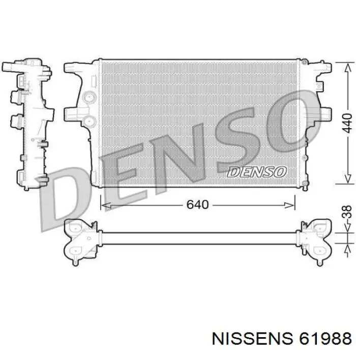 61988 Nissens Радіатор охолодження двигуна