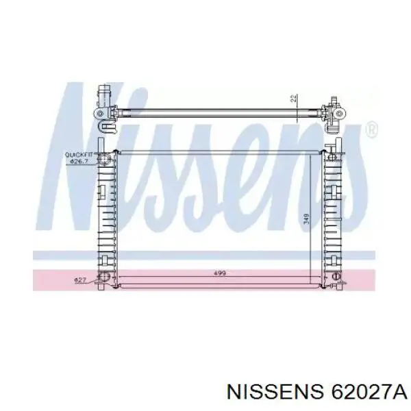 62027A Nissens Радіатор охолодження двигуна