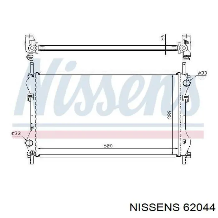 Радіатор 62044 Nissens
