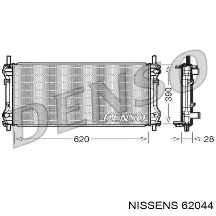 62044 Nissens радіатор охолодження двигуна