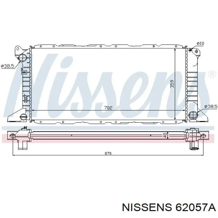 94VB8005DC Ford Радіатор охолодження двигуна