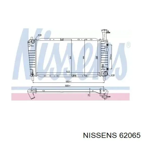 62065 Nissens радіатор охолодження двигуна