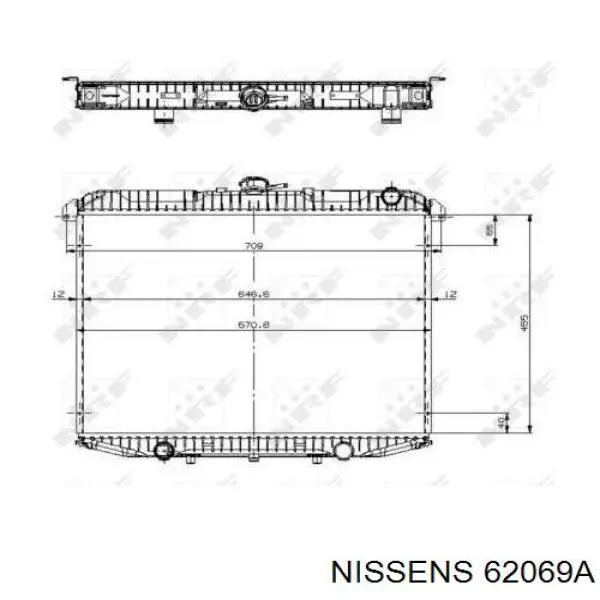 62069A Nissens Радіатор охолодження двигуна