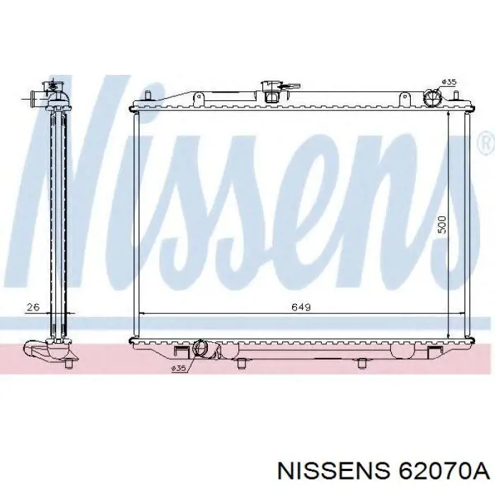 Купити 214100F521 Nissan/Infiniti Радіатор двигуна