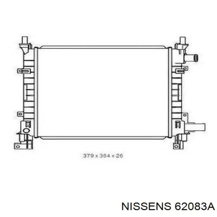 Радіатор основний Nissens 62083A ціна, від 54.11 USD