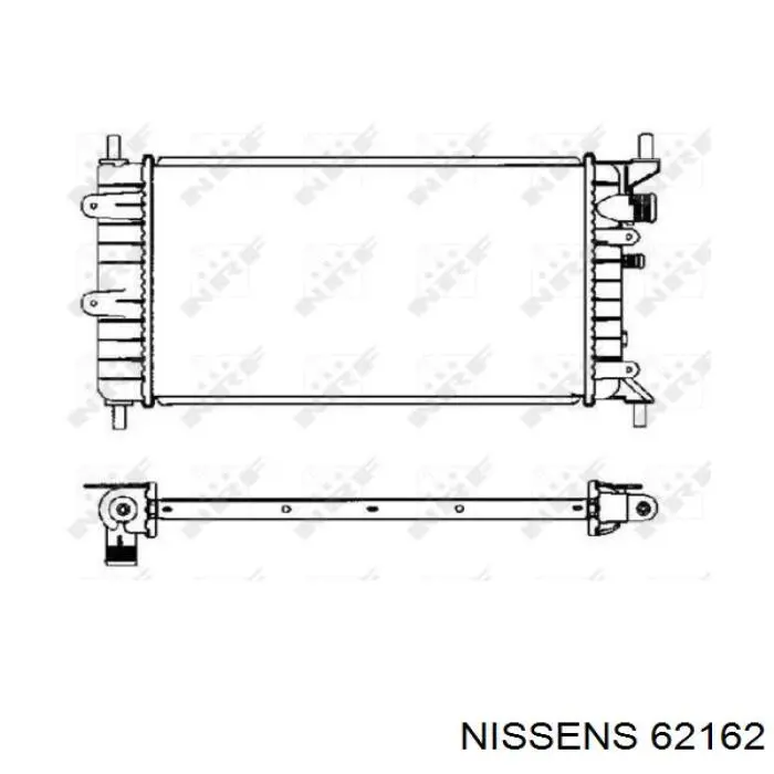 62162 Nissens радіатор охолодження двигуна