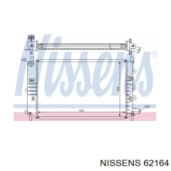 Радіатор 62164 Nissens