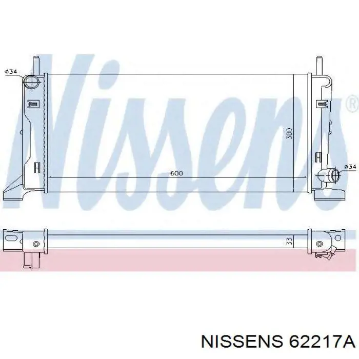 62217A Nissens Радіатор охолодження двигуна