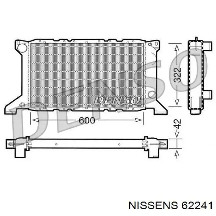 62241 Nissens радіатор охолодження двигуна