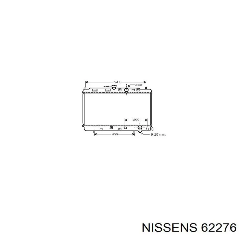 62276 Nissens Радіатор охолодження двигуна