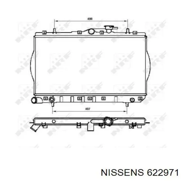 Радіатор основний Nissens 622971 ціна, від 72.72 USD