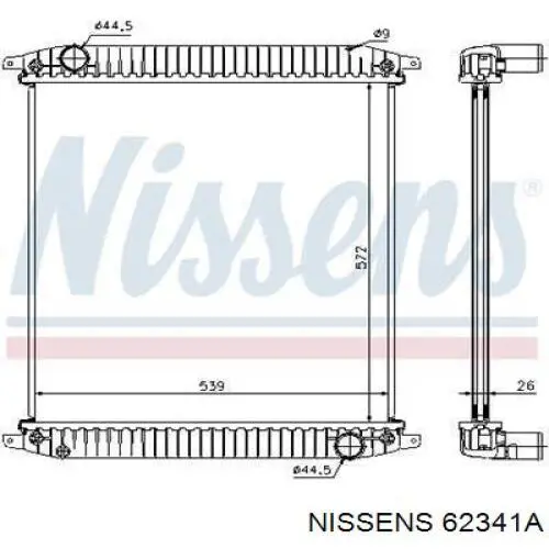 Радіатор 62341A Nissens