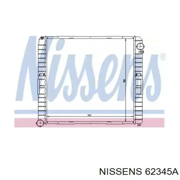 62345A Nissens радіатор охолодження двигуна