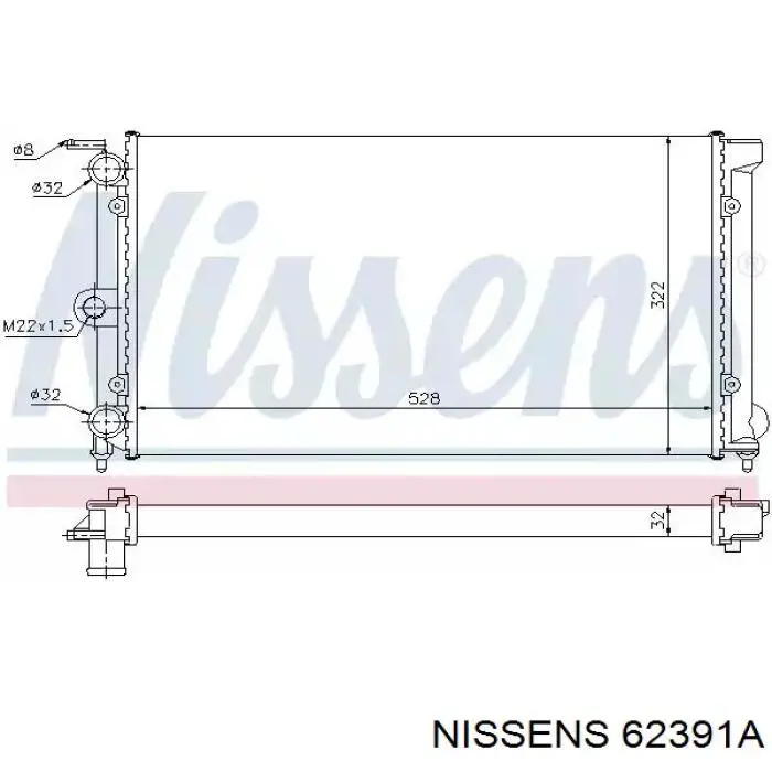 62391A Nissens радіатор охолодження двигуна