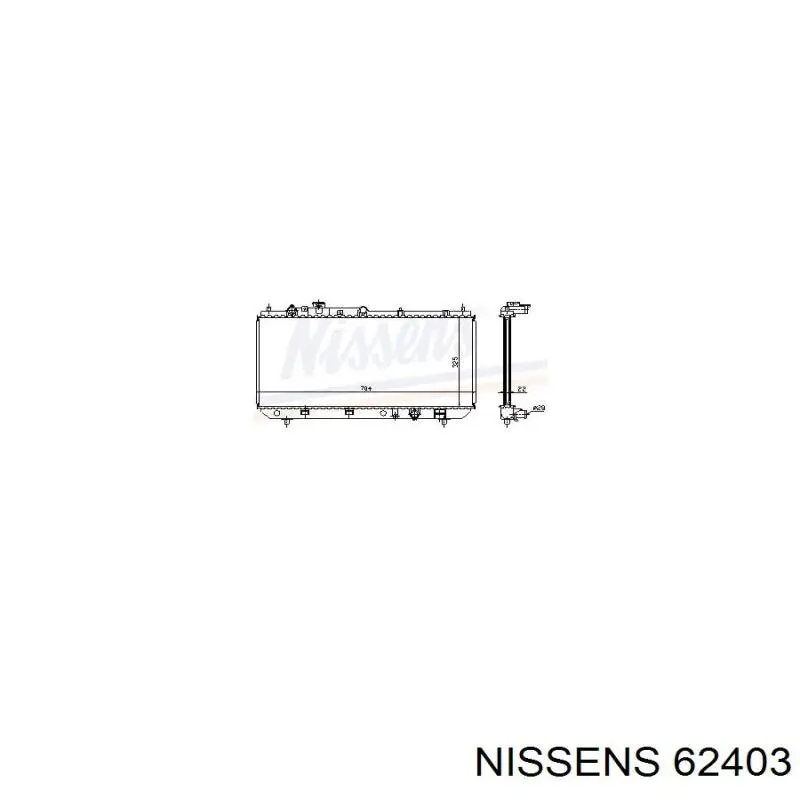 62403 Nissens радіатор охолодження двигуна