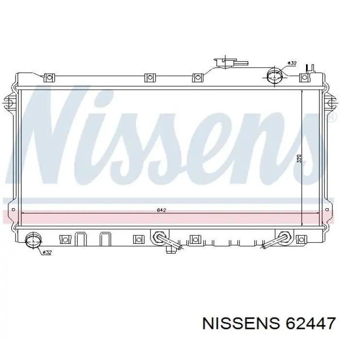 Радіатор охолодження Nissens 62447
