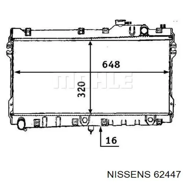 62447 Nissens Радіатор охолодження двигуна