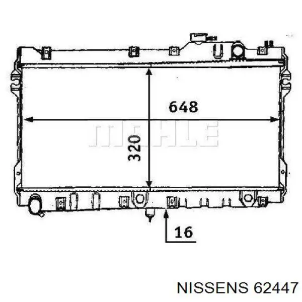 Радіатор основний Nissens 62447 ціна, від 88.28 USD