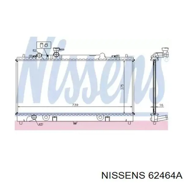 Радіатор 62464A Nissens