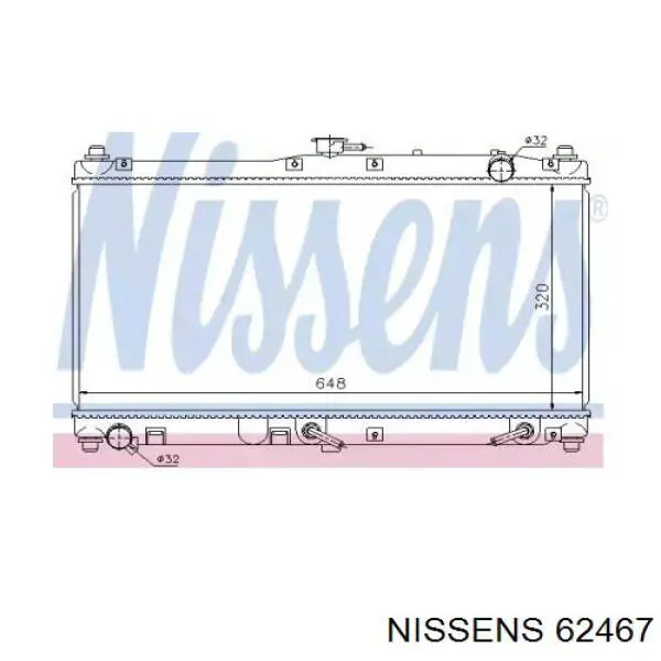 Купити 62467 Nissens Радіатор двигуна