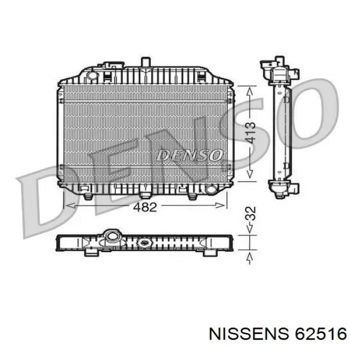62516 Nissens радіатор охолодження двигуна