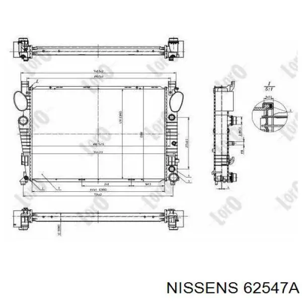 Радіатор охолодження Nissens 62547A
