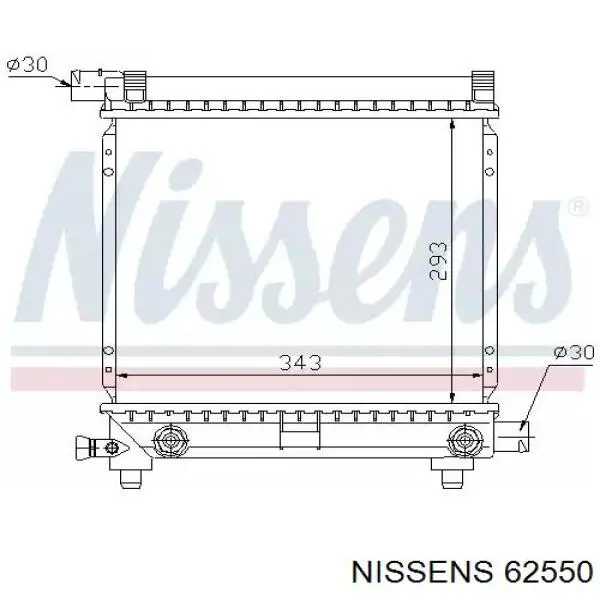 Радіатор 62550 Nissens