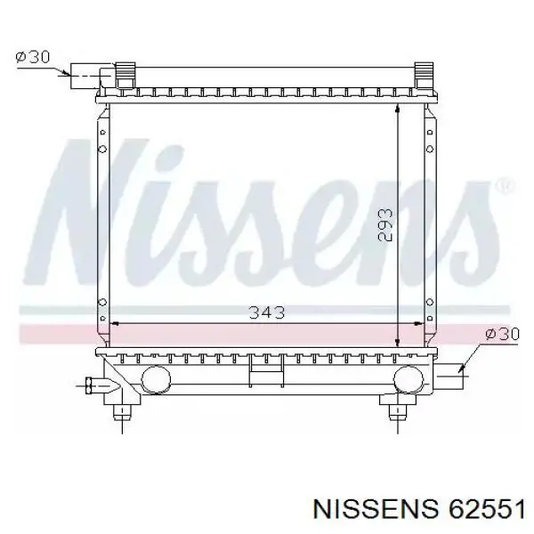 Радіатор охолодження Nissens 62551
