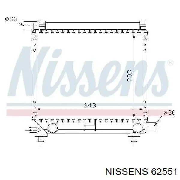 62551 Nissens Радіатор охолодження двигуна