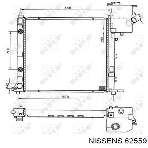 62559 Nissens радіатор охолодження двигуна