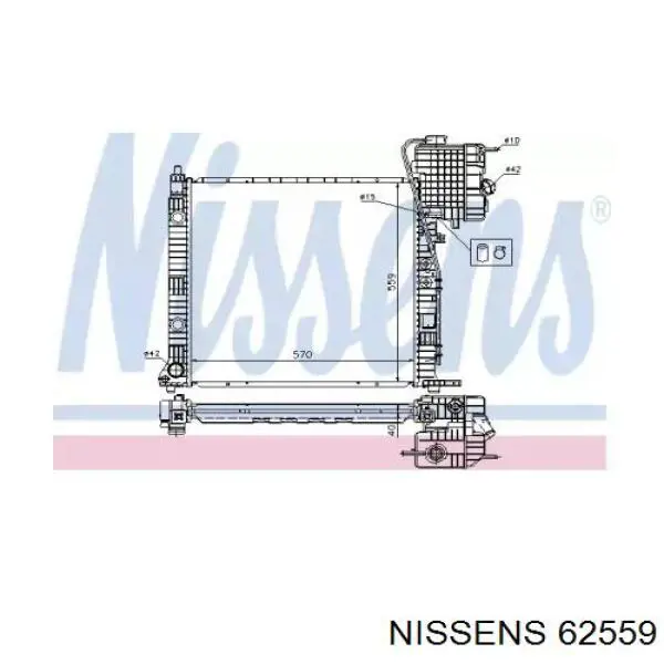 Купити 62559 Nissens Радіатор двигуна