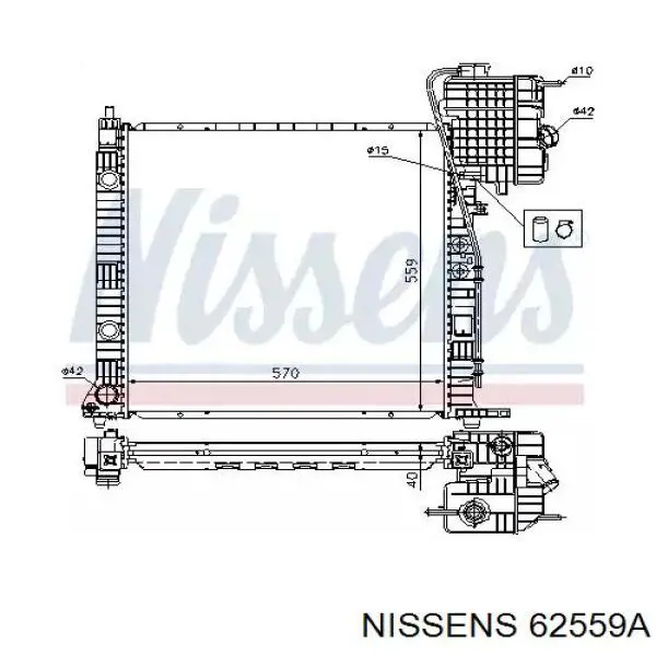 62559A Nissens радіатор охолодження двигуна