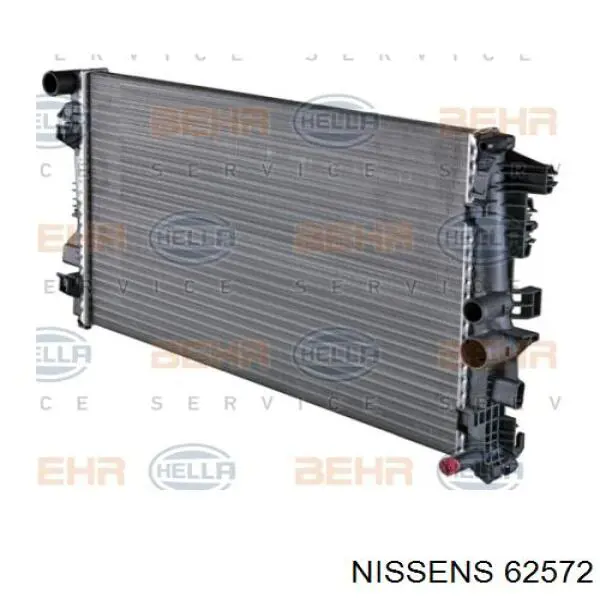 Купити 62572 Nissens Радіатор двигуна