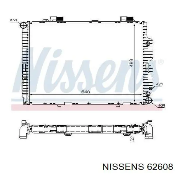 Радіатор 62608 Nissens