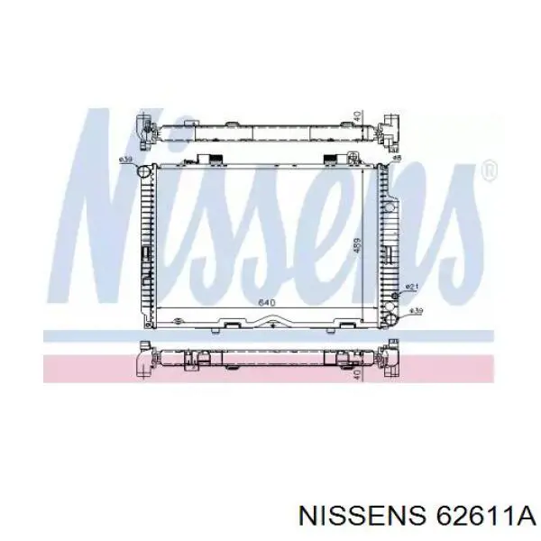 62611A Nissens радіатор охолодження двигуна