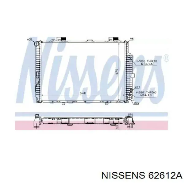 62612A Nissens радіатор охолодження двигуна