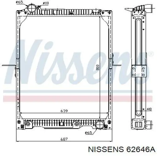 62646A Nissens Радіатор охолодження двигуна