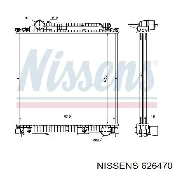 Купити 62647A Nissens Радіатор двигуна