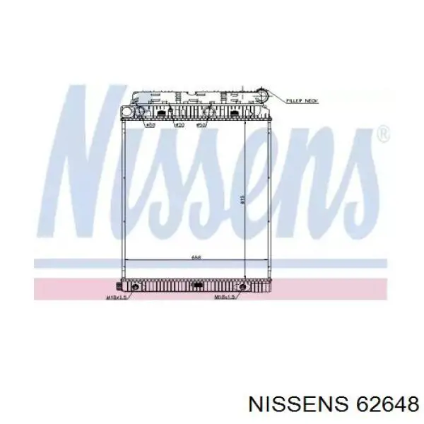 Купити 62648 Nissens Радіатор двигуна