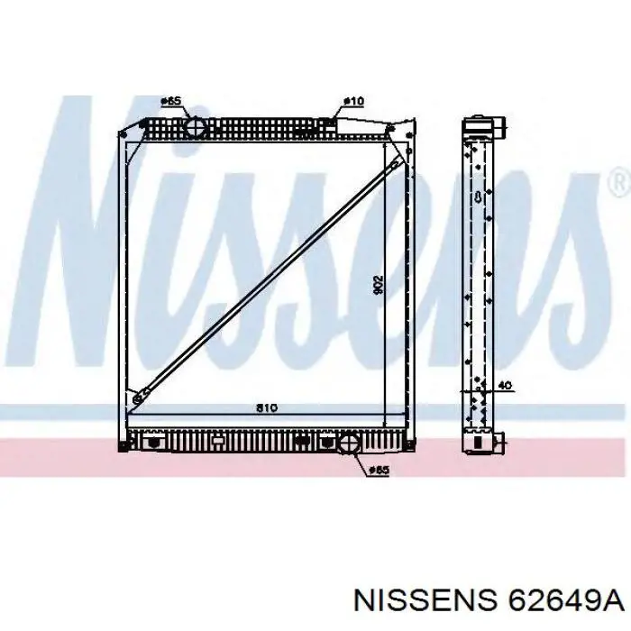 62649A Nissens радіатор охолодження двигуна