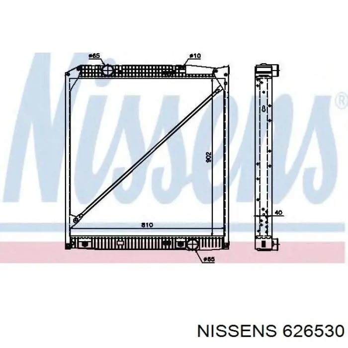 Радіатор основний Nissens 626530 ціна, від 218.01 USD