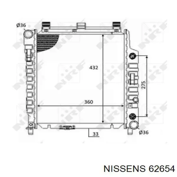 Радіатор основний NRF 59102 ціна, від 161.34 USD